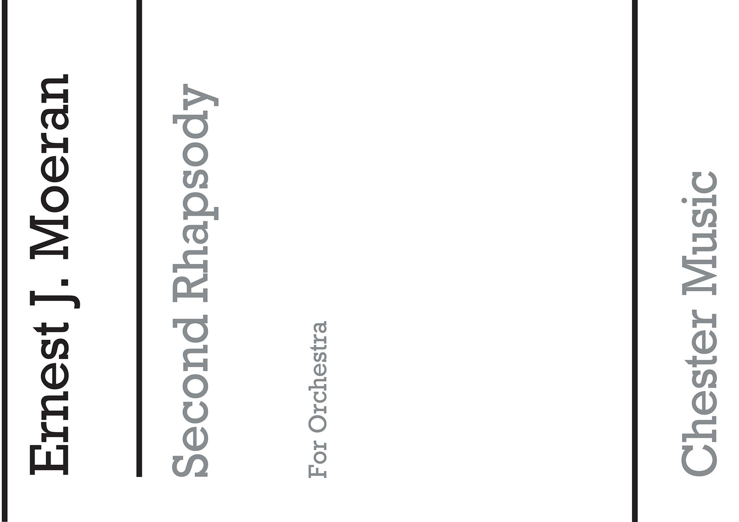 Second Rhapsody For Orchestra de E.J. Moeran, Partition pour orchestre