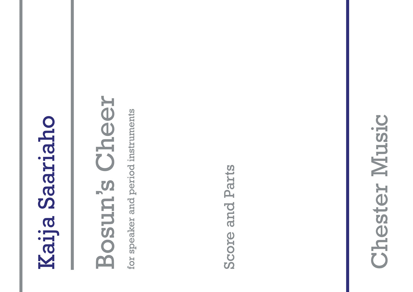 Bosun's Cheer - Period Instrument Version de Kaija Saariaho