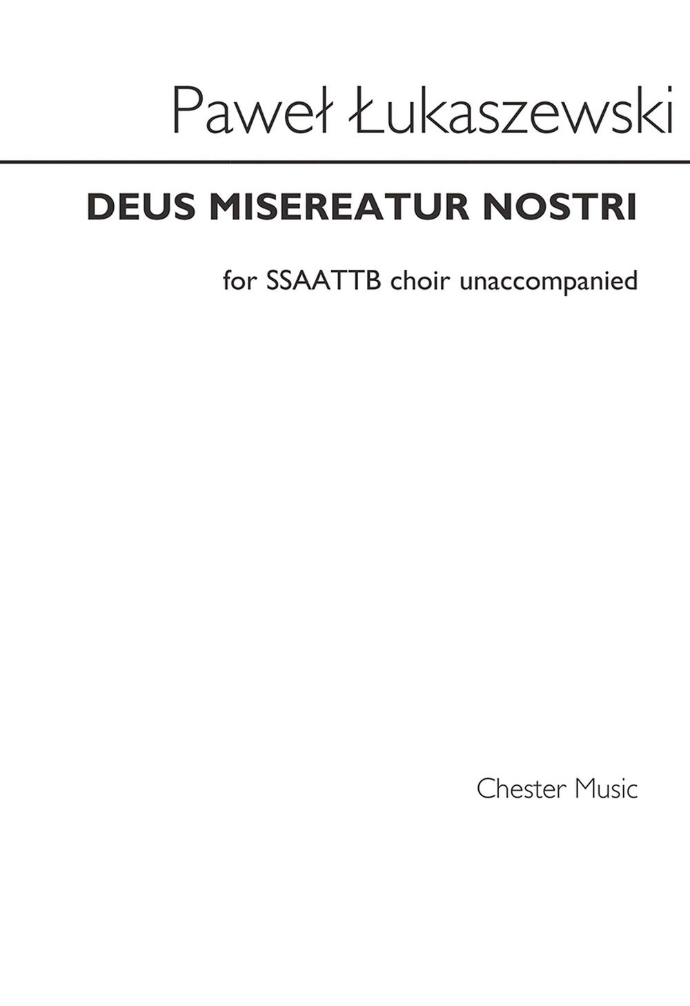 Deus Misereatur Nostri de Paweł Łukaszewski, Réduction pour piano pour sATB