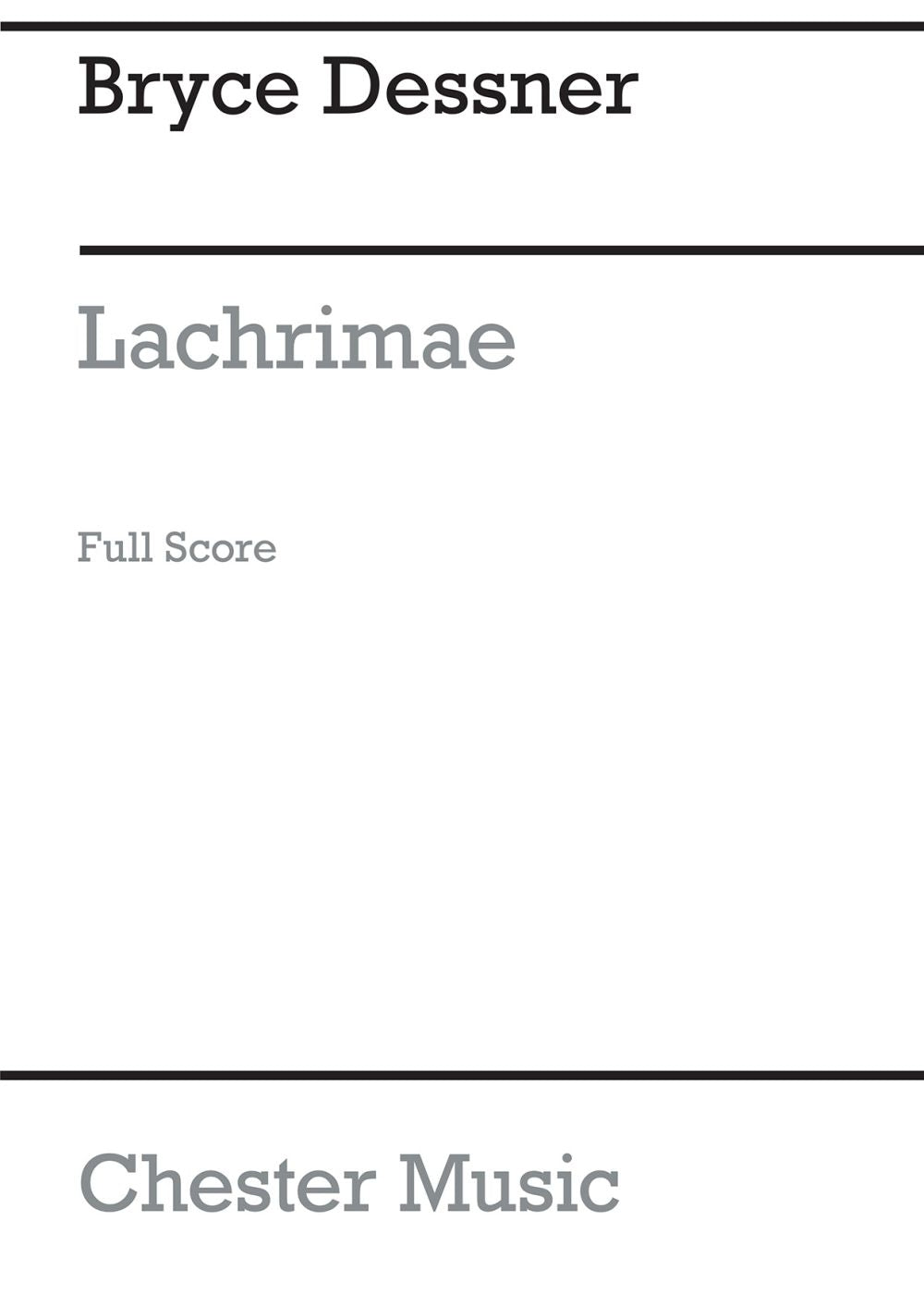 Lachrimae de Bryce Dessner, Partition pour orchestre à cordes