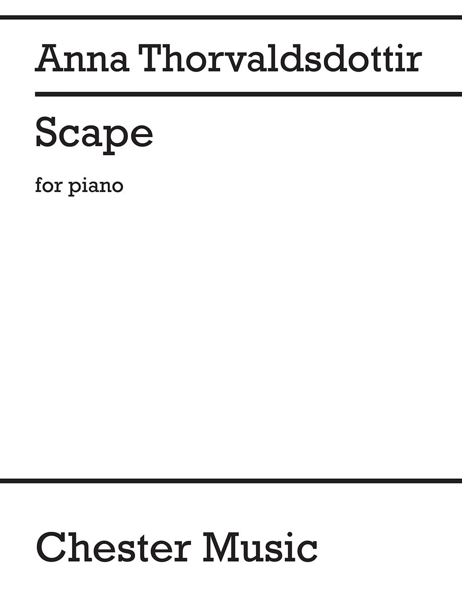 Scape de Anna Thorvaldsdottir, Livre pour piano