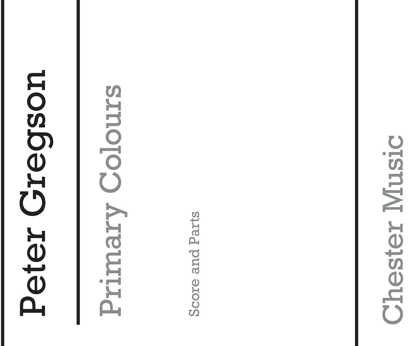 Primary Colours de Peter Gregson, Partition pour quatuor à cordes