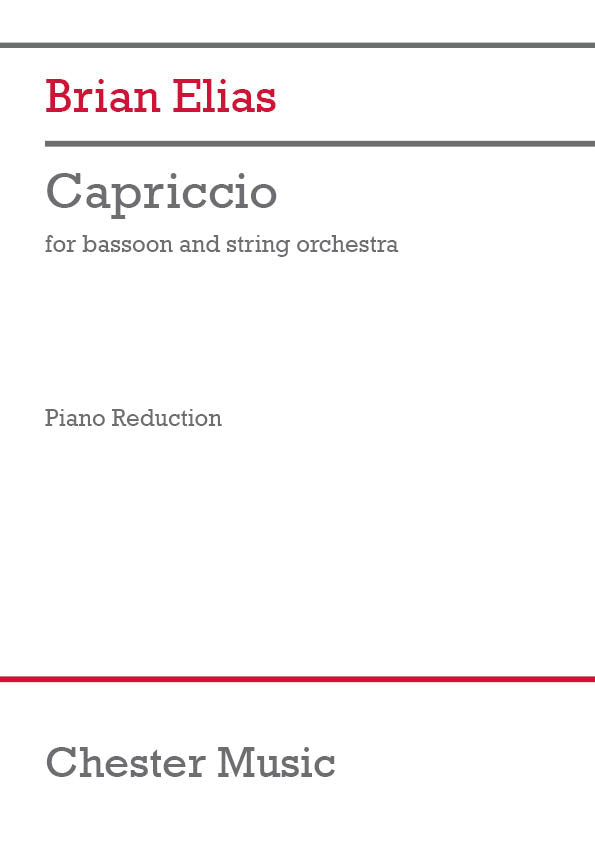 Capriccio de Brian Elias, Réduction pour piano pour basson et Piano