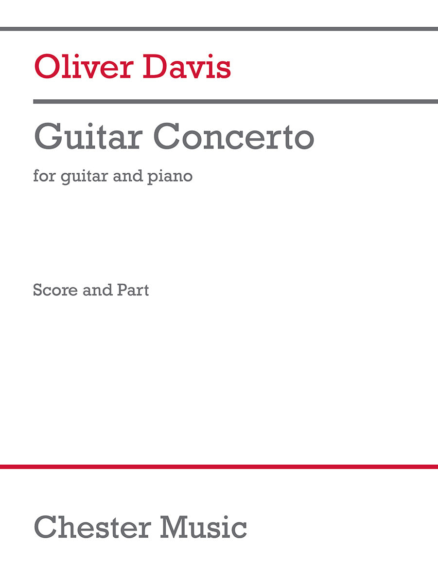 Guitar Concerto de Oliver Davis, Réduction pour piano pour guitare et Piano