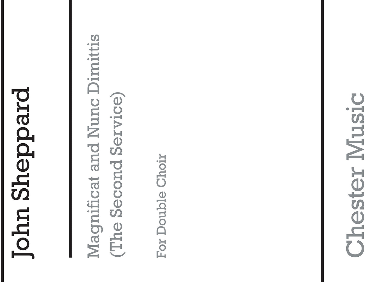 Magnificat And Nunc Dimittis (2nd Service) de John Sheppard, Partition chorale pour sATB et Piano