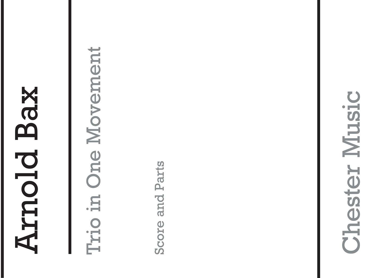 Bax Trio In One Movement, Livre pour ensemble de chambre