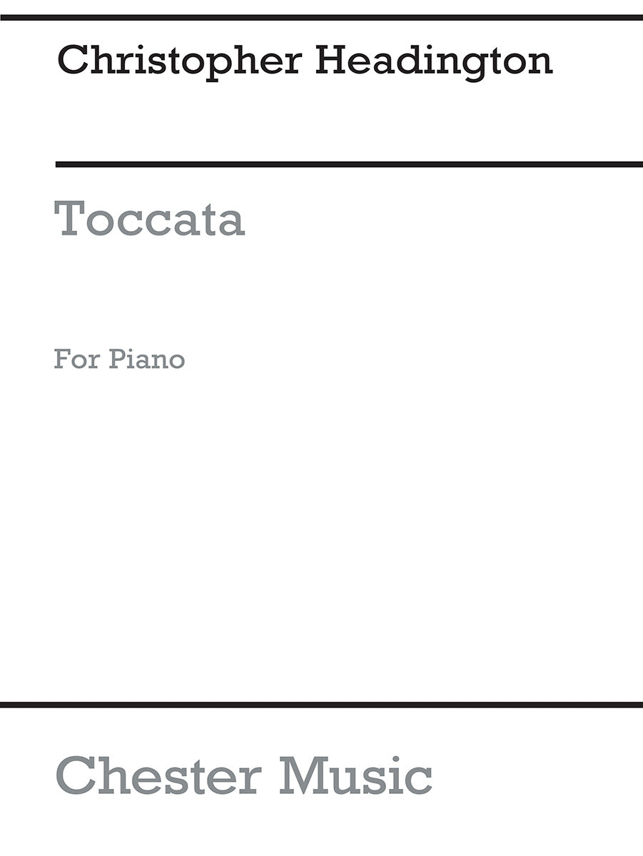 Toccata For Piano de Christopher Headington, Livre pour piano