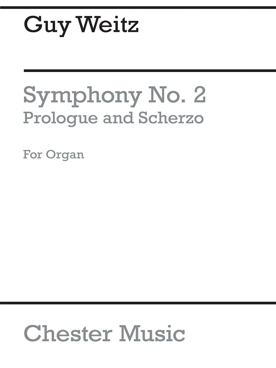 Prologue And Scherzo de Guy Weitz, Livre pour orgue