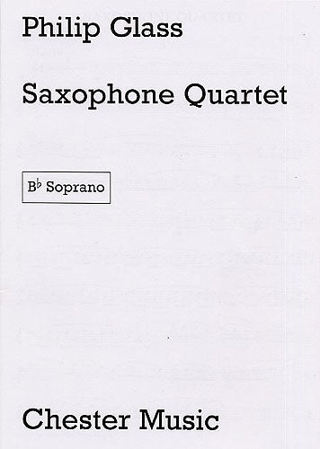Saxophone Quartet de Philip Glass, Jeu de parties pour quatuor de saxophones