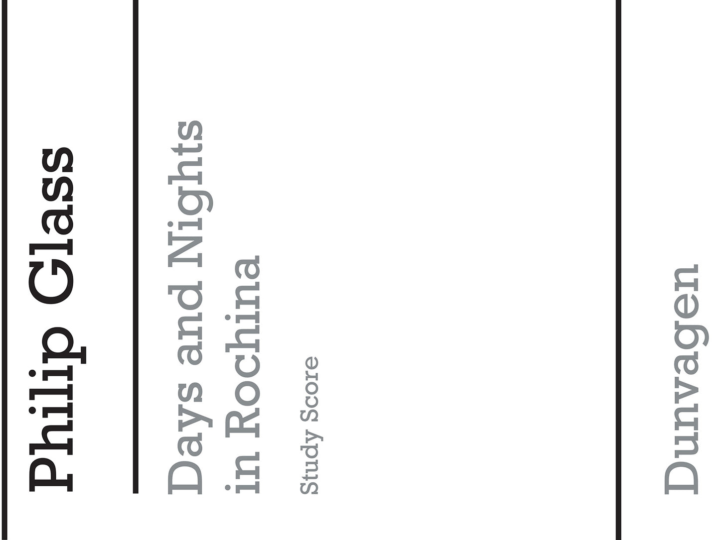 Days And Nights In Rochina de Philip Glass, Partition pour orchestre