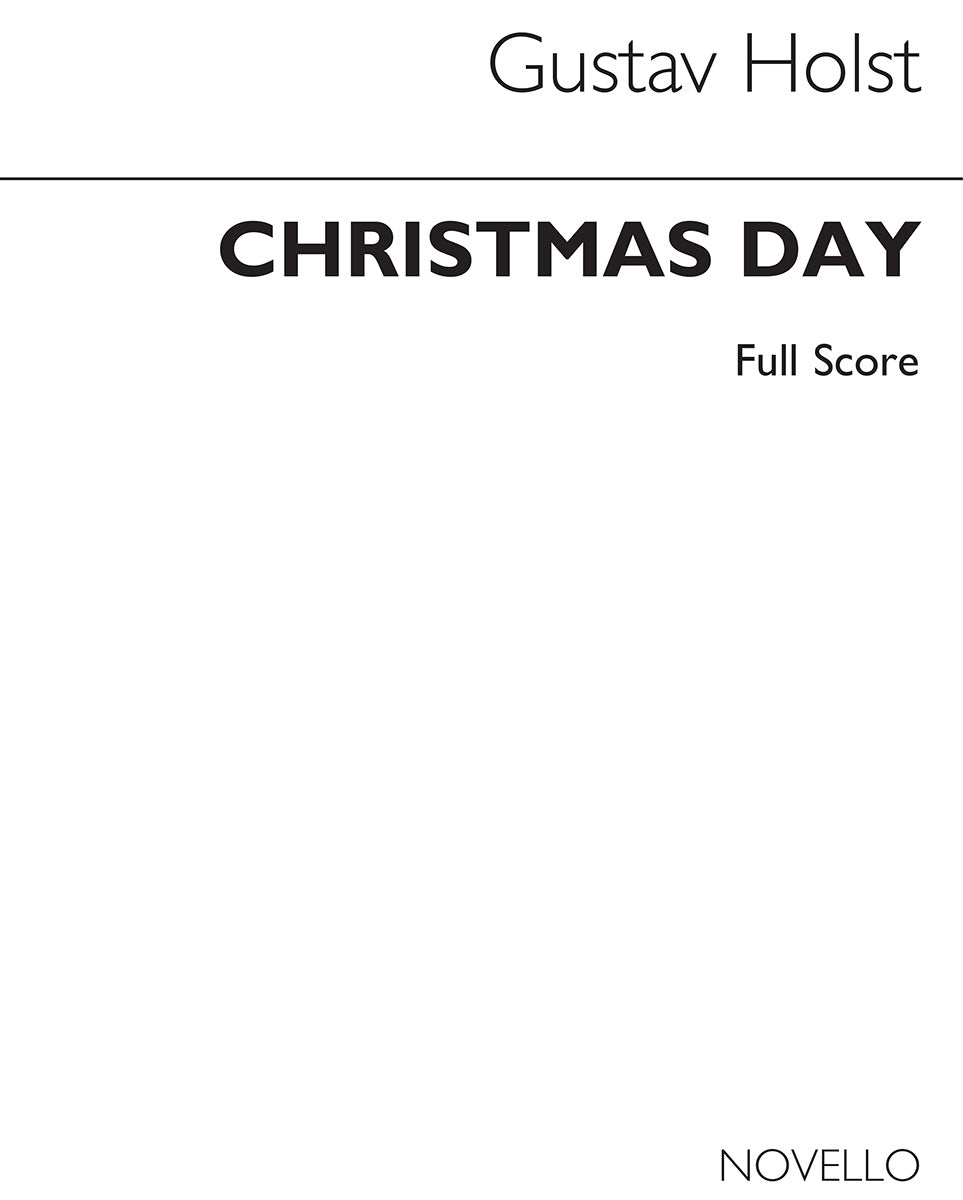 Holst Christmas Day - Score Only de Gustav Holst, Partition pour ensemble de chambre