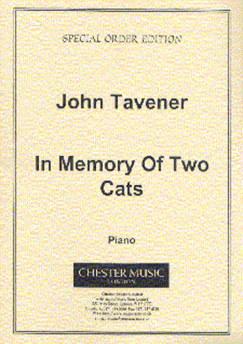In Memory Of Two Cats de John Tavener, Livre pour piano