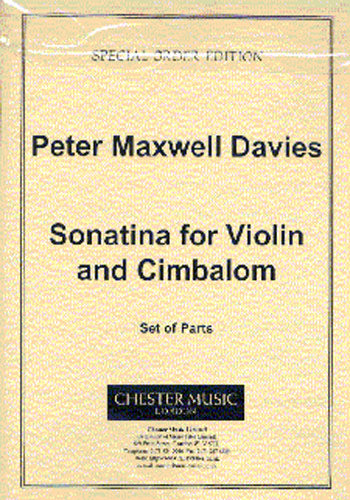 Sonatina For Violin And Cimbalom de Peter Maxwell Davies, Jeu de parties pour violon et Percussion