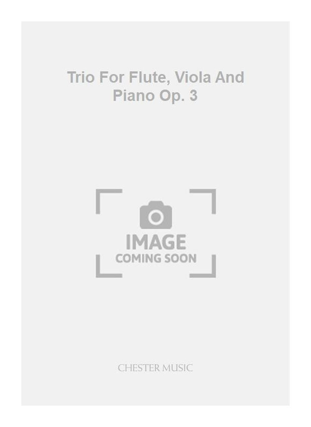 Trio For Flute, Viola And Piano Op. 3 de Hugh Wood, Partition + parties pour ensemble de chambre