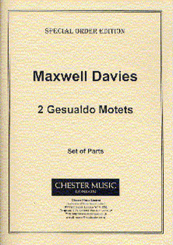 Two Gesualdo Motets de Peter Maxwell Davies, Jeu de parties pour quintette de cuivres