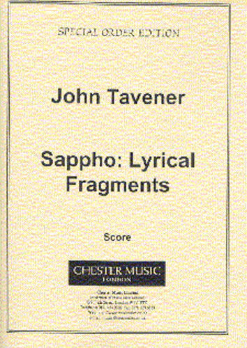 Sappho: Lyrical Fragments de John Tavener, Partition pour voix de soprano et Ensemble à cordes