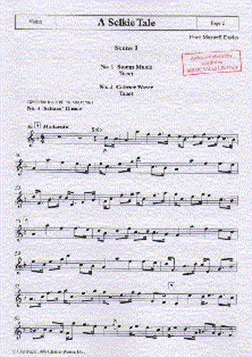 A Selkie Tale - Violin de Peter Maxwell Davies, Livre pour violon