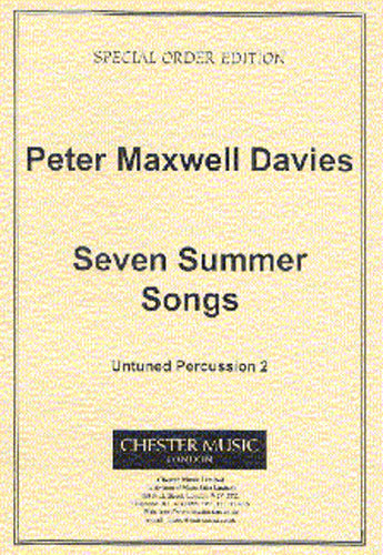 Seven Summer Songs - Untuned Percussion 2 de Peter Maxwell Davies, Partie séparée pour ensemble de percussions