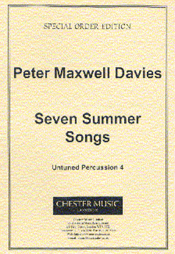 Seven Summer Songs - Untuned Percussion 4 de Peter Maxwell Davies, Partie séparée pour ensemble de percussions