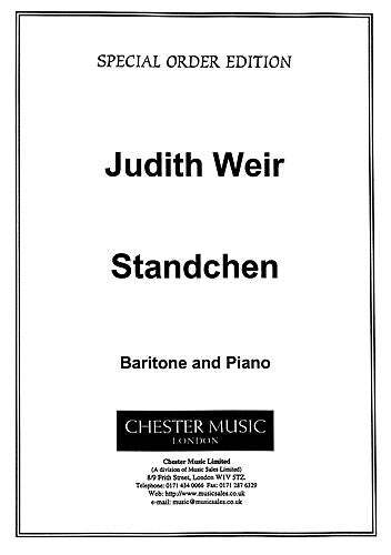 Standchen de Judith Weir, Livre pour voix de baryton et Piano