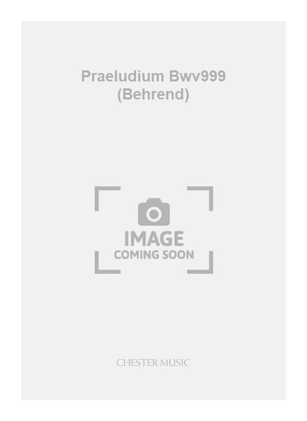Praeludium Bwv999 (Behrend) de Johann Sebastian Bach, Livre pour guitare