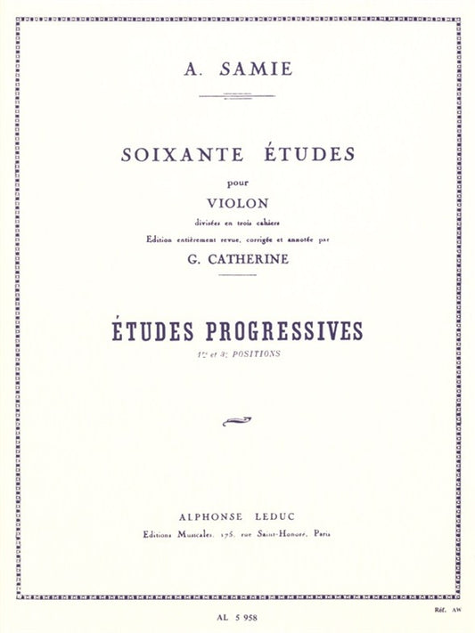 60 Études Pour Violon | Auguste Samie