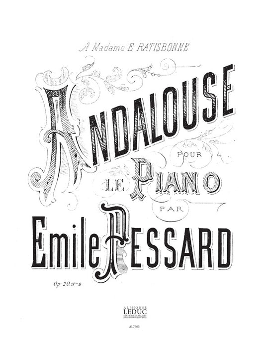 Emile Pessard: Andalouse de Emile Pessard, Partition pour piano
