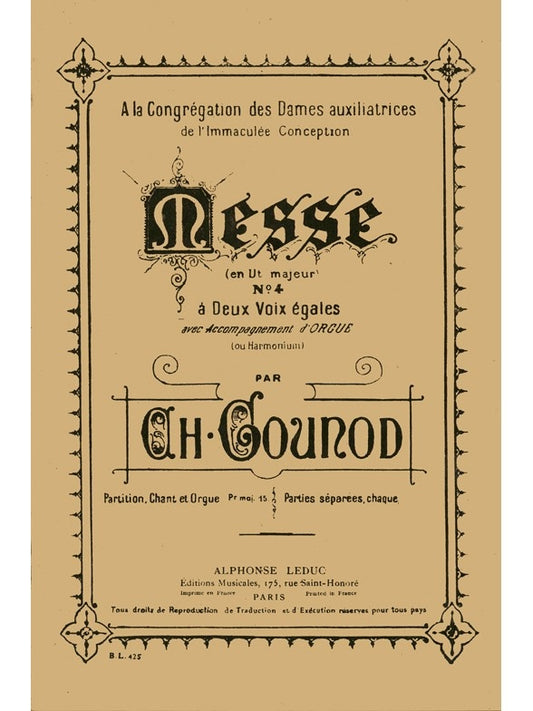 Messe n° 4 en ut majeur | Charles Gounod | Voix