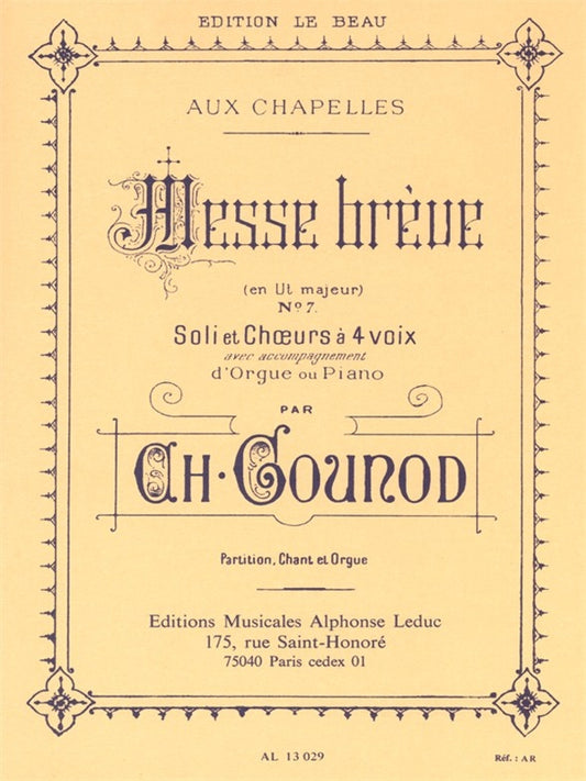 Messe Brève No.7 | Charles Gounod | Chœur | Livre