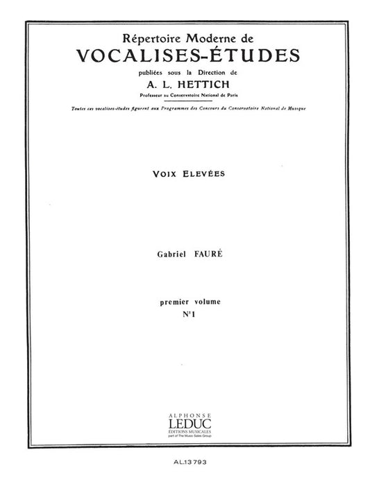 Vocalise No.1 | Gabriel Fauré | Voix