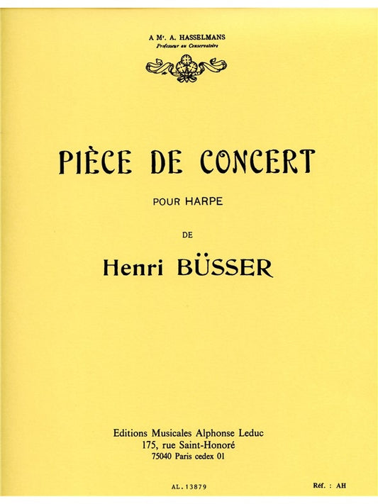 Pièce de concert (harpe seule) | Henri Büsser