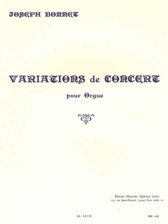 Variations De Concert | Bonnet | Orgue