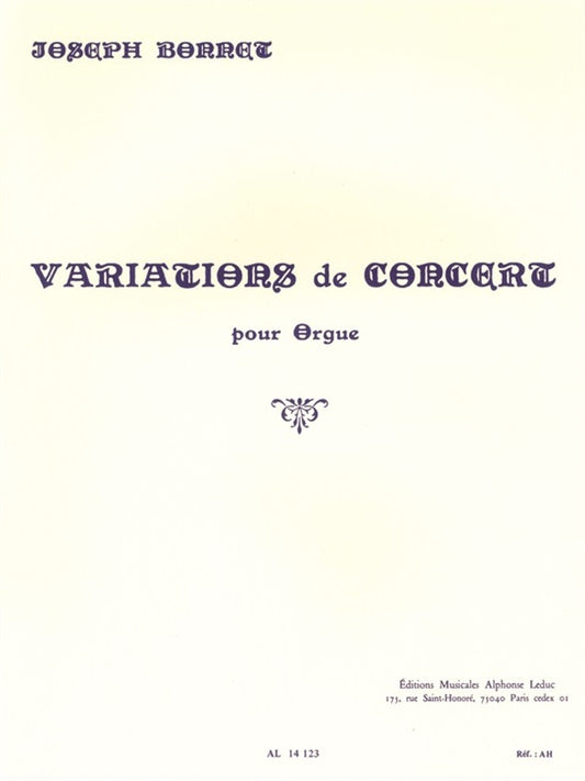 Variations De Concert | Bonnet | Orgue