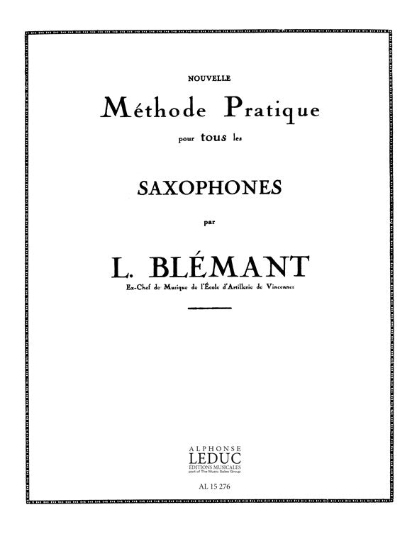 L. Blemant: Nouvelle Méthode pratique Vol.1 | Saxophone