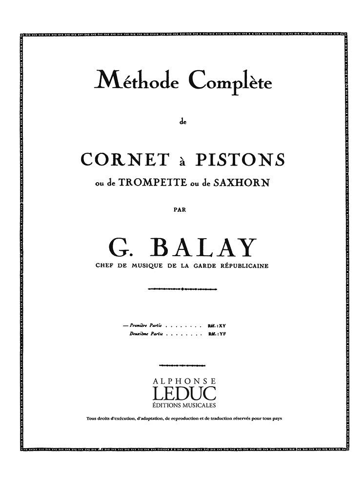 Méthode complète de cornet à pistons, Vol. 1 | Guillaume Balay