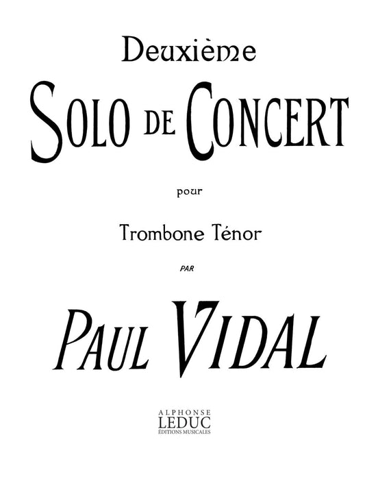Deuxième Solo De Concert | Vidal | Piano