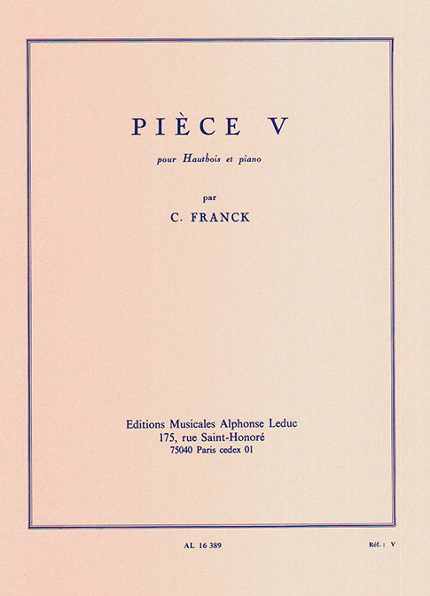 Pièce V | César Franck | Hautbois