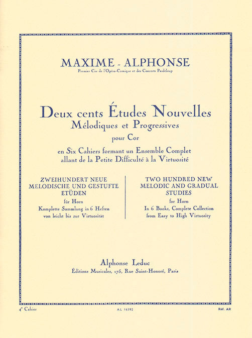 200 Études Nouvelles Mélodiques et Progressives 4 | Cor