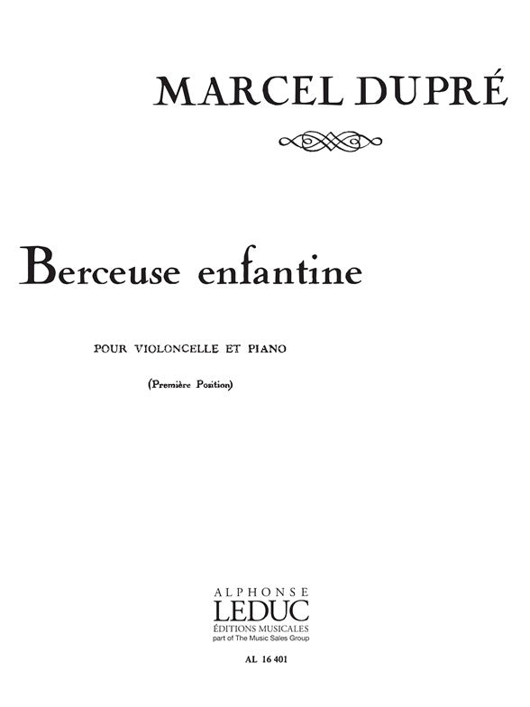 Berceuse Enfantine | Dupre | Violoncelle