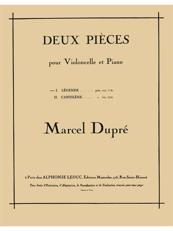 Légende | Dupré | Violoncelle
