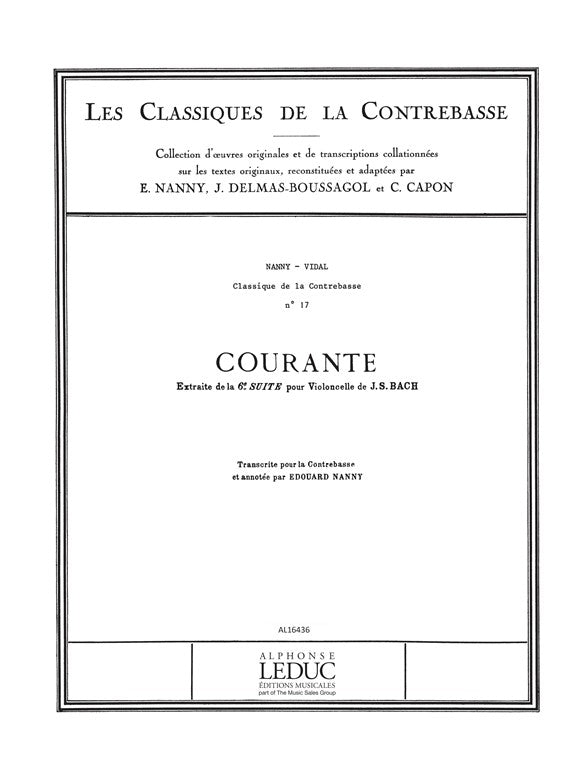 Classique Contrebasse No 17 Suite No 6 Double Bass | Johann Sebastian Bach