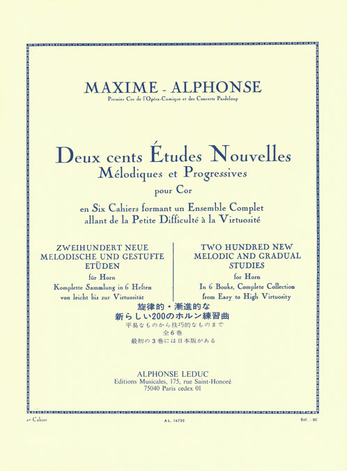 200 Études Nouvelles Mélodiques et Progressives 2 | Maxime Alphonse