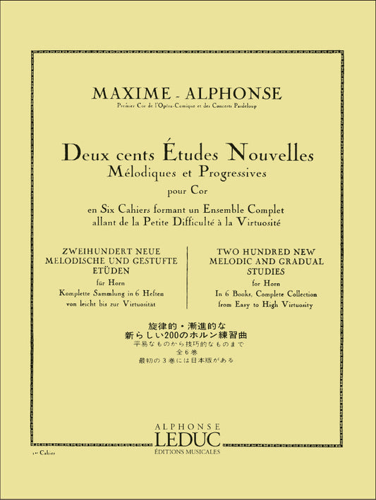 200 Études Nouvelles Mélodiques et Progressives 1 | Maxime Alphonse