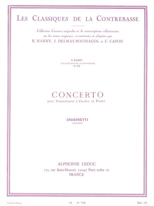 Concerto pour Contrebasse et Piano | Domenico Dragonetti