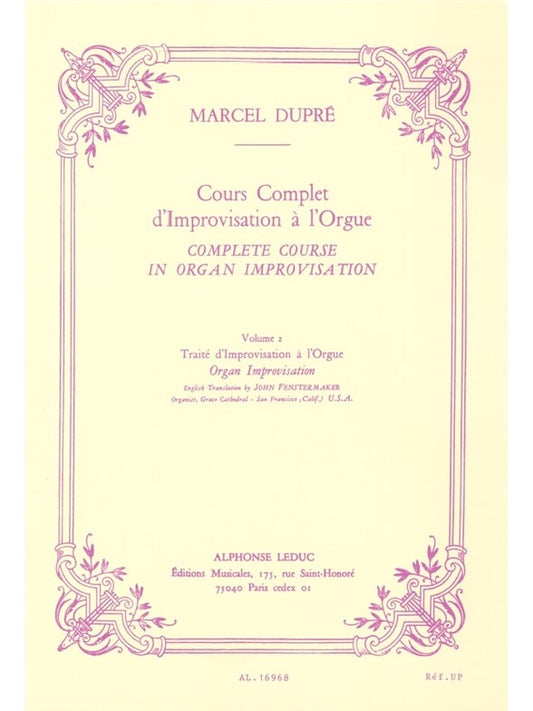 Cours complète d'improvisation à l'Orgue Vol. 2 | Marcel Dupré