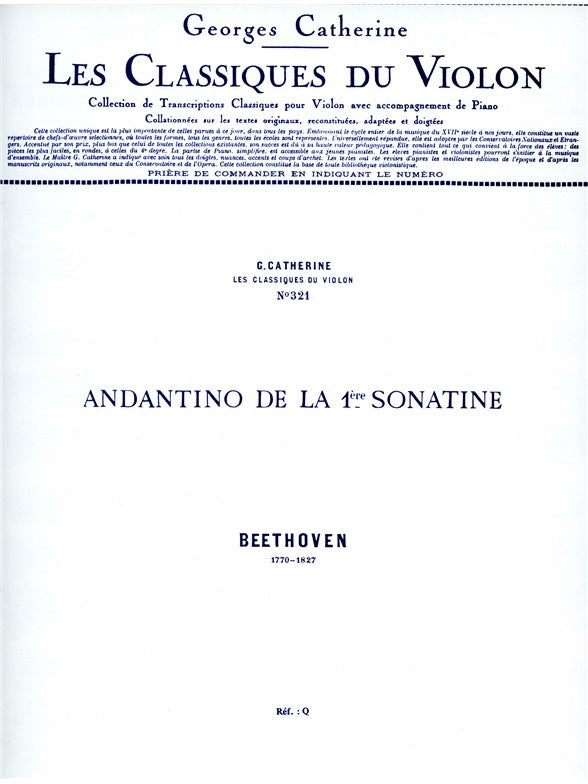 Andantino | Ludwig van Beethoven | Violon