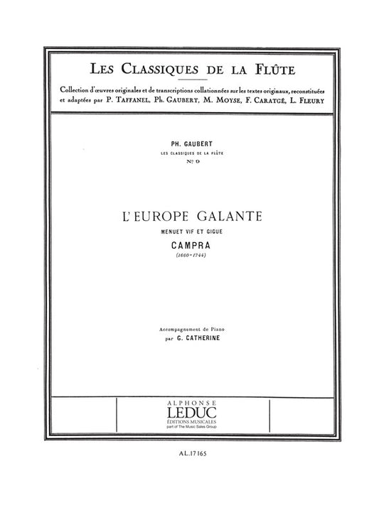 Campra: L'Europe Galante - Menuet et Gigue | Flûte