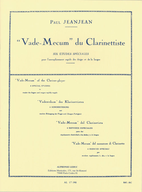 Vademecum Du Clarinettiste | Paul Jeanjean | Clarinette