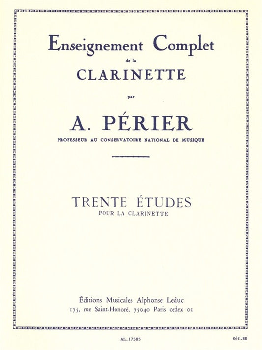 30 Études | Perier | Clarinette