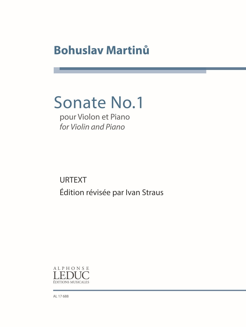Sonata No.1, H182 | Bohuslav Martinu | Violon